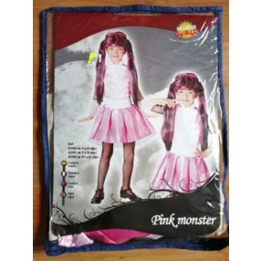 10-12 évesre Pink Monster jelmezruha - Halloween - ÚJ