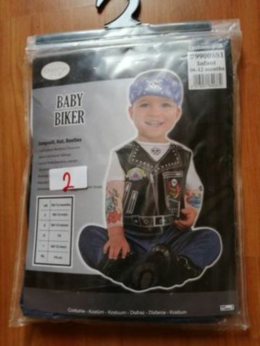 1-2 évesre motoros, rocker jelmezfelső - Halloween - ÚJ