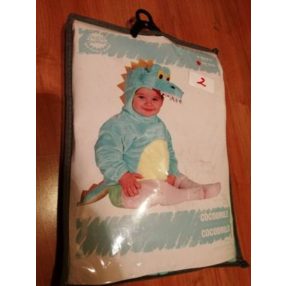 12-24 hónaposra (1-2 év) türkiz krokodil jelmez - ÚJ