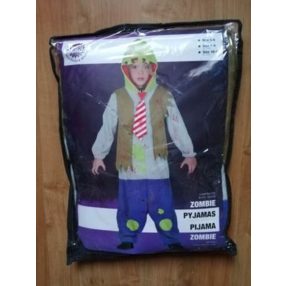   10-12 évesre zombi jelmez, polár kapucnis jelmezoverall, háziruhának is jó - ÚJ