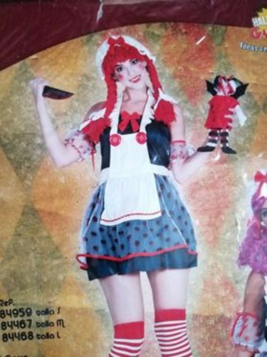 Női S-es véres rongybaba jelmez - Halloween - ÚJ