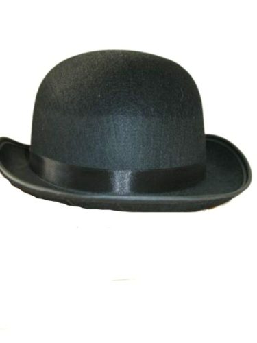 Chaplin kalap, fekete jelmezkalap, felnőtt méret - ÚJ