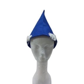 56-58 cm-es fejre kék filc varázslósapka