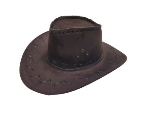 Sötétbarna sheriff, cowboy jelmez kalap, felnőttre vagy nagyobb gyerekre - ÚJ