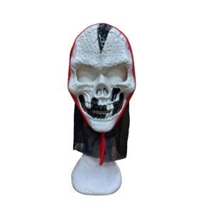 Fehér-fekete műanyag koponya maszk, álarc - ÚJ