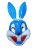 Kék műanyag nyúl, nyuszi álarc - Tapsi Hapsi - Bugs Bunny - ÚJ