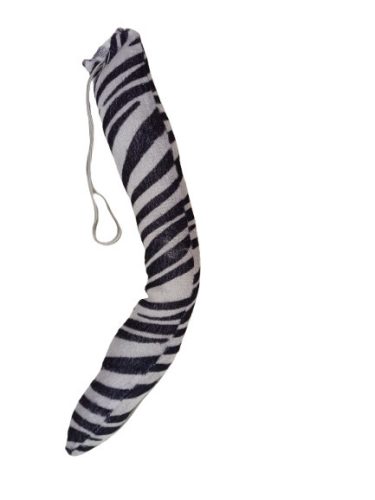 Fekete-fehér zebra farok, jelmezkiegészítő - ÚJ
