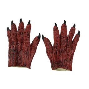   Bordó farkaskéz, vérfarkas, farkasember kéz karmokkal, jelmez kiegészítő - Halloween - ÚJ