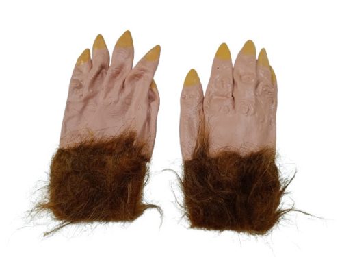 Testszínű farkaskéz, vérfarkas, farkasember kéz karmokkal, jelmez kiegészítő - Halloween - ÚJ
