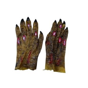   Barna farkas kéz, vérfarkas kéz karmokkal, jelmez kiegészítő - Halloween - ÚJ