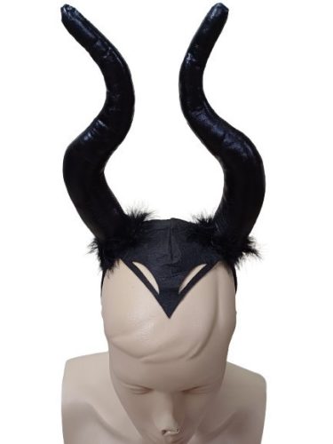 Fekete Demóna fejpánt, fejdísz - Maleficent - ÚJ