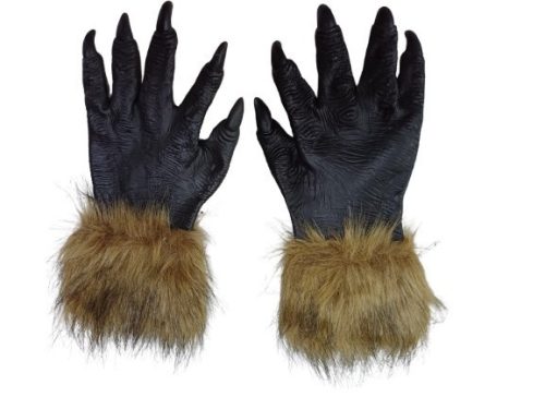 Fekete farkaskéz, vérfarkas, farkasember kéz karmokkal, jelmez kiegészítő - Halloween - ÚJ