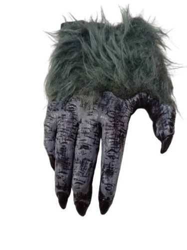 1 db (nem egy pár) Fekete farkaskéz, vérfarkas, farkasember kéz jelmez kiegészítő - Halloween - ÚJ 
