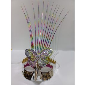   Ezüst pillangós, lepkés karneváli szemmaszk, maszk, álarc - ÚJ