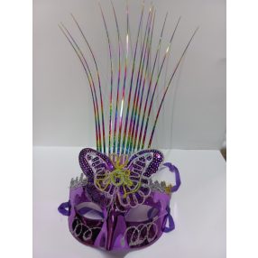   Lila-sárga pillangós, lepkés karneváli szemmaszk, maszk, álarc - ÚJ