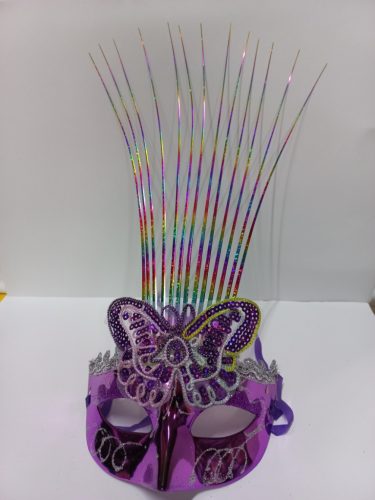 Lila pillangós, lepkés karneváli szemmaszk, maszk, álarc - ÚJ