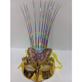   Arany-lila pillangós, lepkés karneváli szemmaszk, maszk, álarc - ÚJ