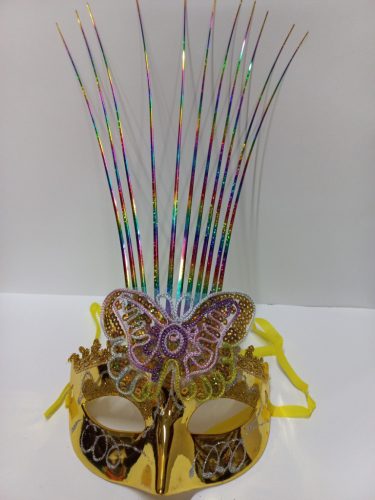 Arany-lila pillangós, lepkés karneváli szemmaszk, maszk, álarc - ÚJ