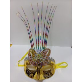   Arany pillangós, lepkés karneváli szemmaszk, maszk, álarc - ÚJ