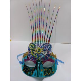   Kék pillangós, lepkés karneváli szemmaszk, maszk, álarc - ÚJ