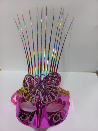 Pink pillangós, lepkés karneváli szemmaszk, maszk, álarc - ÚJ