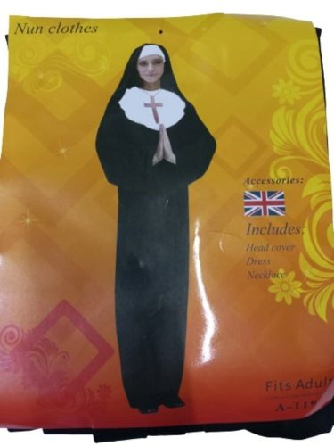 Női apáca jelmezruha, 3 részes - ÚJ