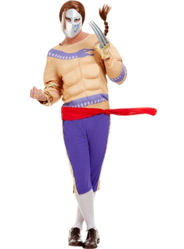 Felnőtt L-es izmosított Vega jelmez - Street Fighter - ÚJ