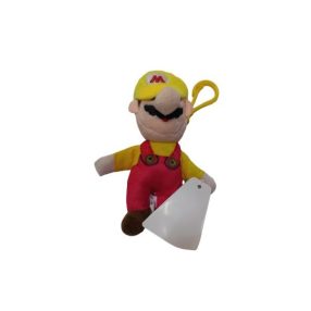   Sárga sapkás Super Mario plüss baba, figura, 13 cm - Mario - ÚJ