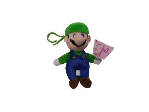 Super Mario plüss baba, figura, 13 cm - Luigi - ÚJ
