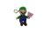 Super Mario plüss baba, figura, 13 cm - Luigi - ÚJ