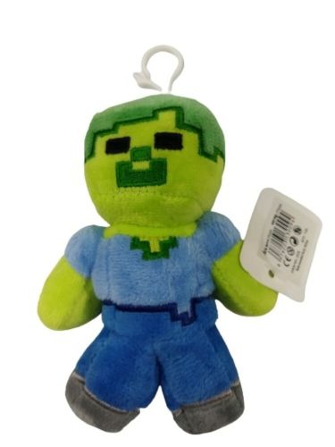 13 cm-es kék-zöld zombi püss figura, kulcstartó - Minecraft - ÚJ