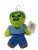13 cm-es kék-zöld zombi püss figura, kulcstartó - Minecraft - ÚJ