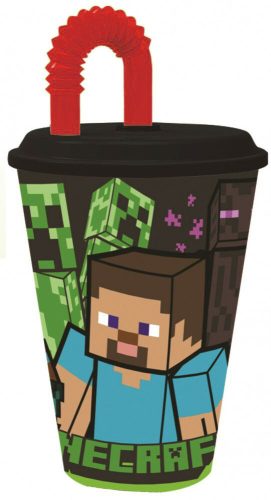 Minecraft Szívószálas pohár