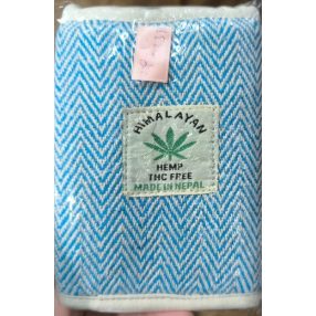 Kék nepáli, tibeti szőttes pénztárca - Himalayan - ÚJ