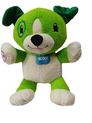 30 cm-es hangot adó zöld kutya - Leap Frog