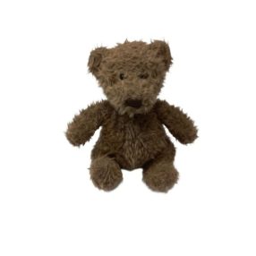 Barna szőrmés ülő maci, medve