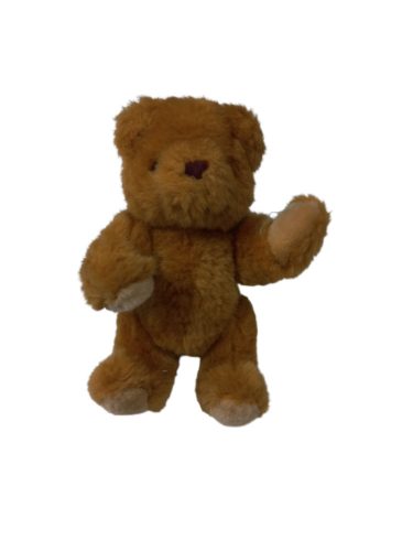 25 cm-es szőrös barna maci