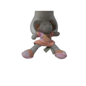   20 cm-es szürke egérke, egér plüss figura ruhában (kicsit használtabb)