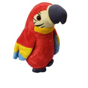   26 cm-es plüss papagáj, visszamondja, amit mondunk neki - ÚJ
