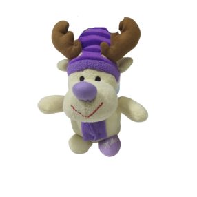 16 cm-es drapp lila sapkás rénszarvas