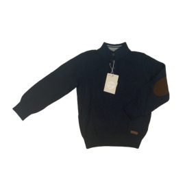   110-es sötétkék elegáns vékony kötött pulóver - Losan - ÚJ