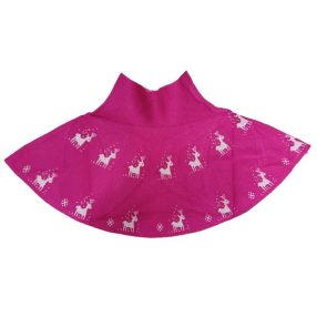   116-122-es pink kötött rénszarvasos szoknya - Aura.Via - ÚJ