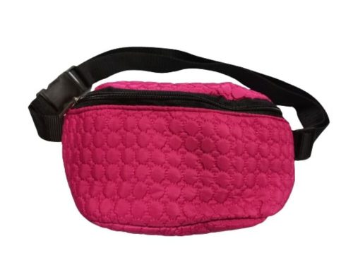Pink steppelt fényes anyagű övtáska - ÚJ