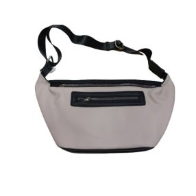   Rózsaszín-fekete női műbőr övtáska, nagy méretű - ÚJ