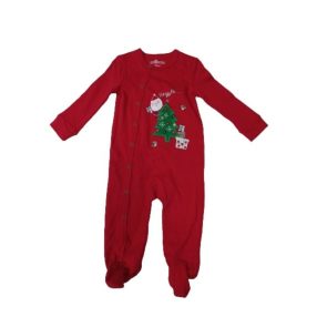 80-as piros pingvines karácsonyi pamutrugi - So Cute - ÚJ