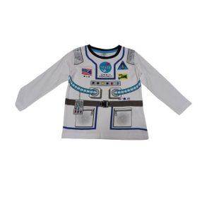  116-os fehér-kék űrhajós pamutfelső, jelmeznek is jó - Kiki & Koko - ÚJ