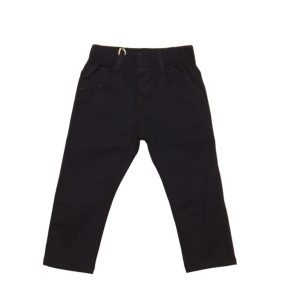   86-os sötétkék gumis derekú elegánsabb vászonfarmer nadrág - ÚJ