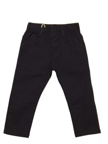 86-os sötétkék gumis derekú elegánsabb vászonfarmer nadrág - ÚJ