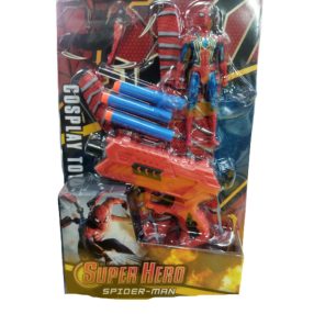   Pókember kesztyű (1 db), szivacstöltényes pisztoly, figura - Spiderman - ÚJ