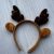 Rénszarvas agancsos fejpánt, plüss